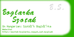 boglarka szotak business card
